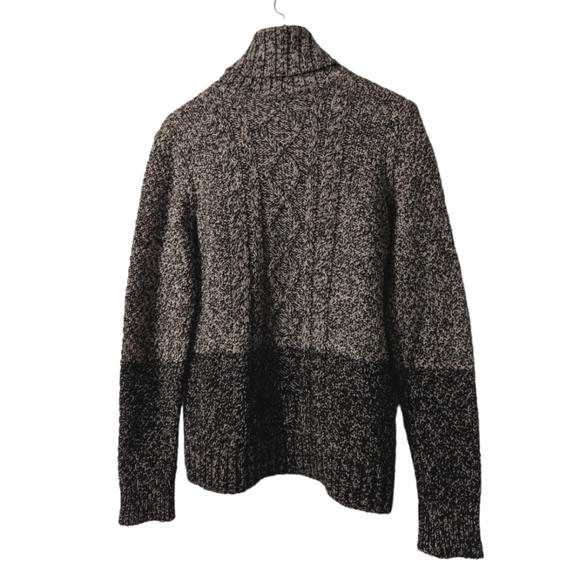 Vince Wool Yak Blend Turtleneck Chunky Cable Knit Ribbed Pullover Sweater - Picture 10 of 14